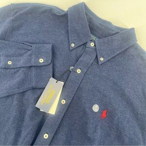 NWT Polo Ralph Lauren Featherweight Mesh Long Sleeve Red Pony Men's XXL Preppy